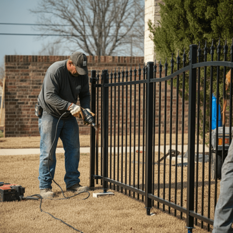 Wrought Iron Fence Installation ⋆ Tulsa Fence & Deck Company